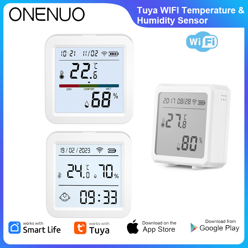 Temperature Humidity Sensor - ONENUO Tuya WIFI Sıcaklık Nem Sensörü