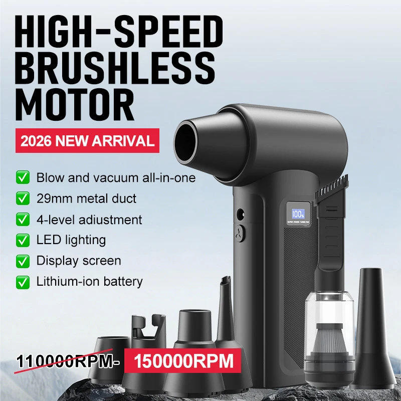 Home Automation Industry - Kablosuz Turbo Fan Üfleyici 150000RPM Taşınabilir