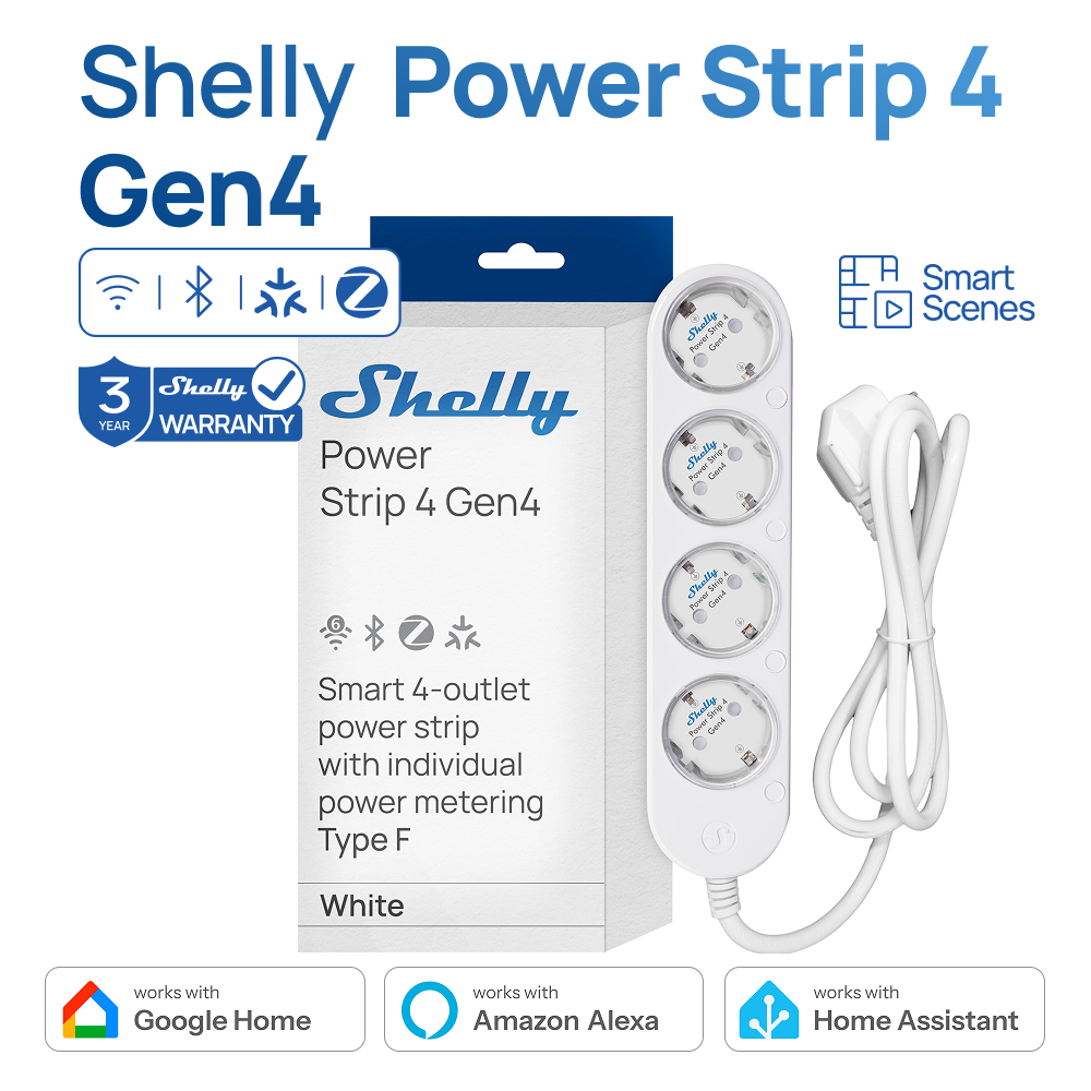Shelly Relay Module - Shelly Power Strip 4 Gen4 Akıllı